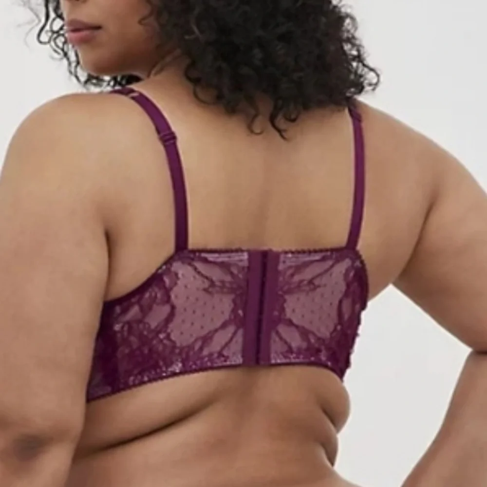 Torrid bra unlined underwire longline floral lace size 2 NWT